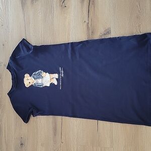 EUC Polo by Ralph Lauren Girls T-shirt Dress Navy Blue Size 12-14 yrs